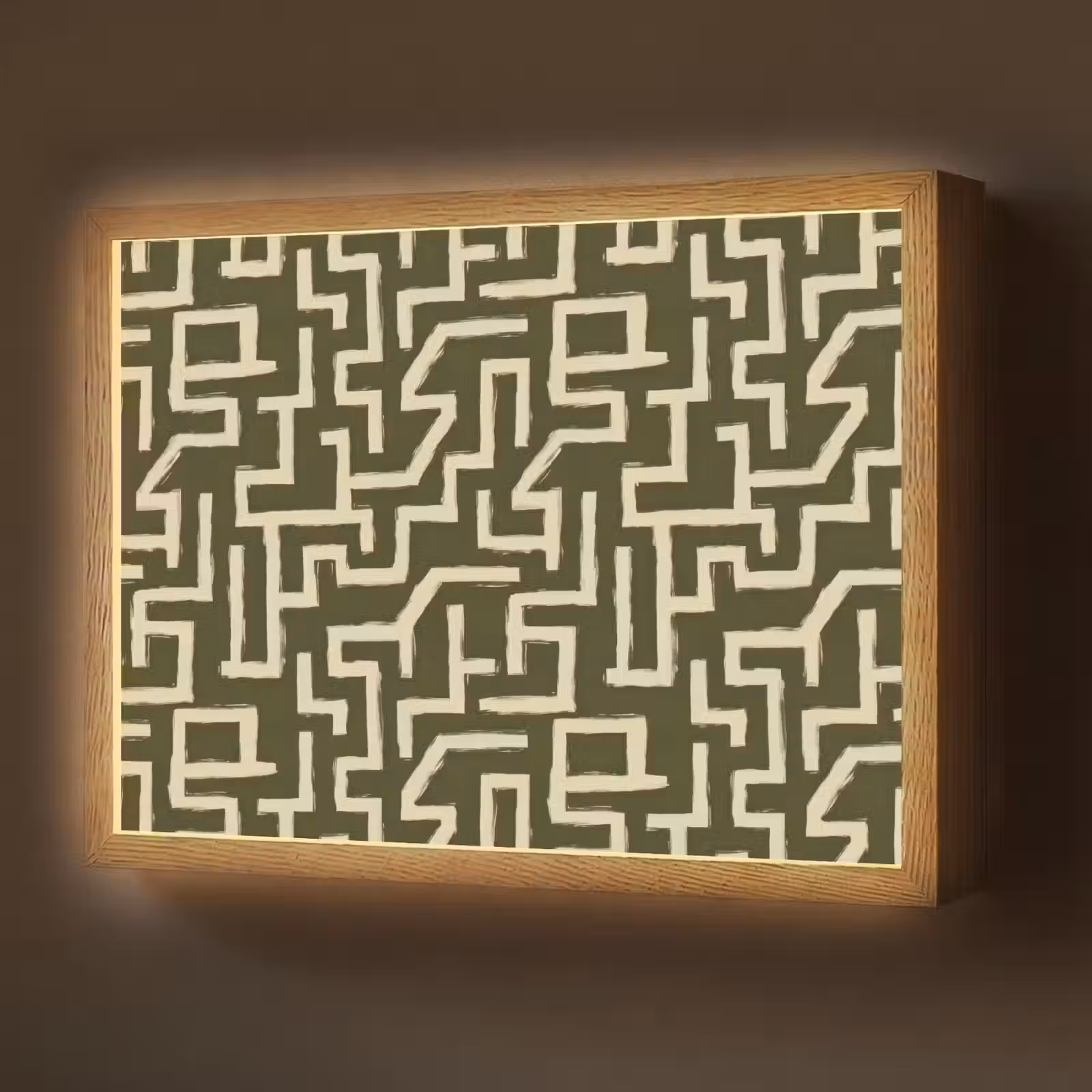 Lightbox - Wandlamp - Abstract - Lijnen - Groen — 1