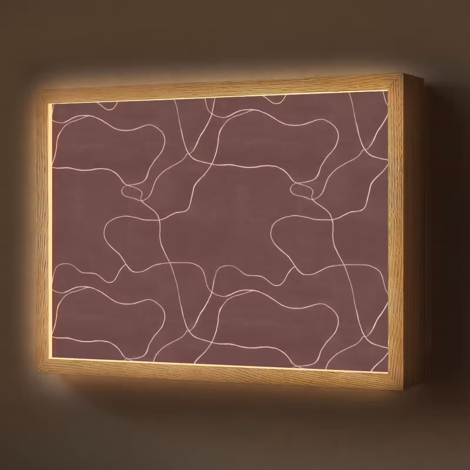 Lightbox - Wandlamp - Abstract - Modern - Bruin — 1