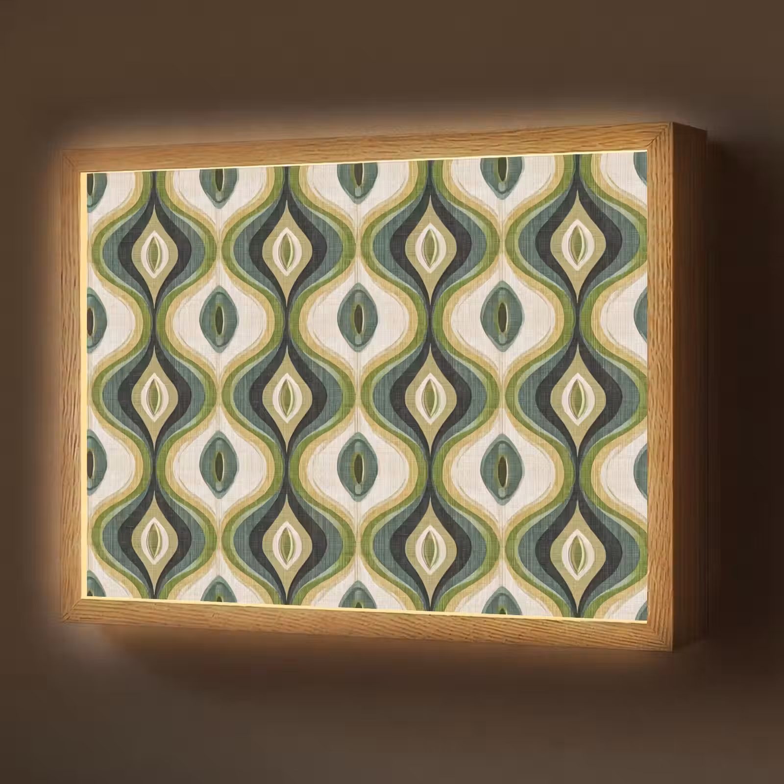 Lightbox - Wandlamp - Abstract - Ritmisch - Groen — 1