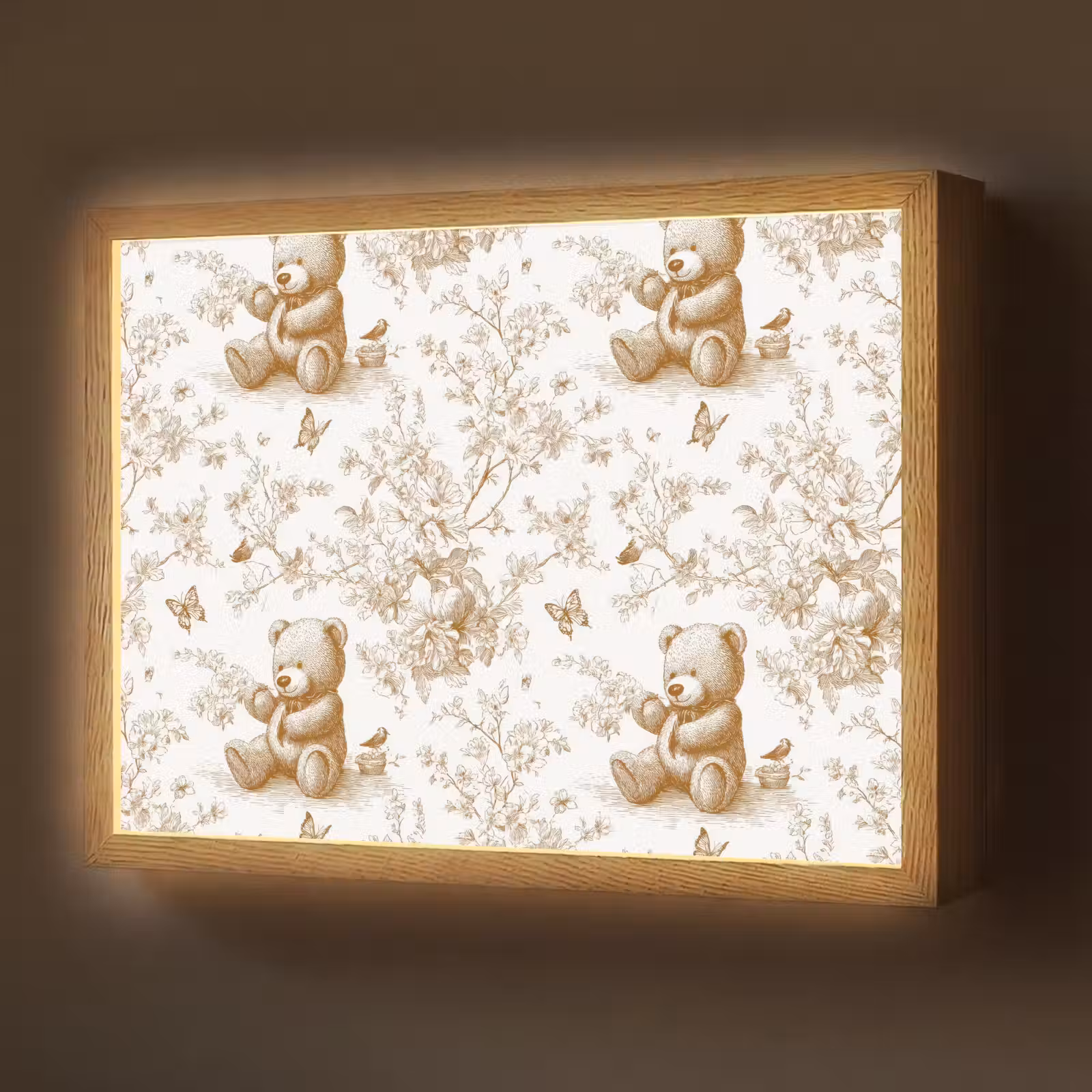 Lightbox - Wandlamp - Beer - Tijdloos - Bruin — 1