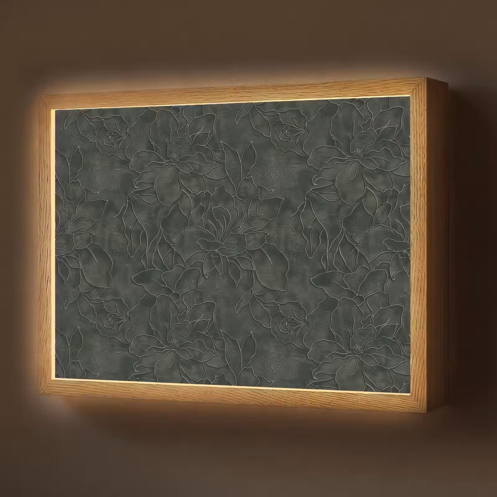 Lightbox - Wandlamp - Bloemen - Lijnen - Groen — 1