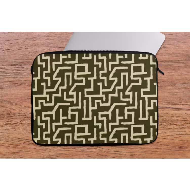 Laptophoes - Abstract - Lijnen - Groen — 2
