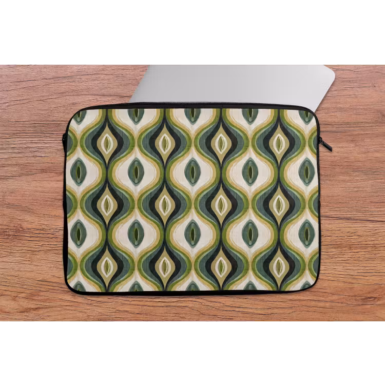 Laptophoes - Abstract - Ritmisch - Groen — 2