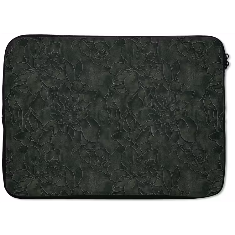 Laptophoes - Bloemen - Lijnen - Groen — 1
