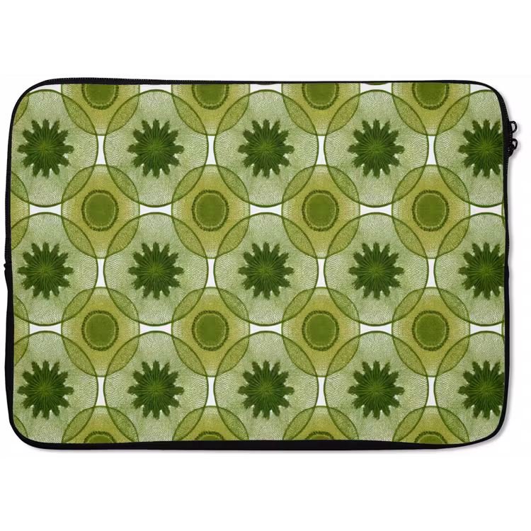 Laptophoes - Cirkels - Patroon - Groen — 1