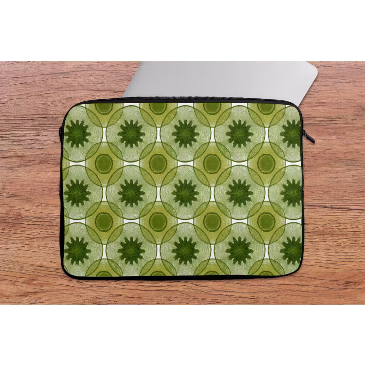 Laptophoes - Cirkels - Patroon - Groen — 2