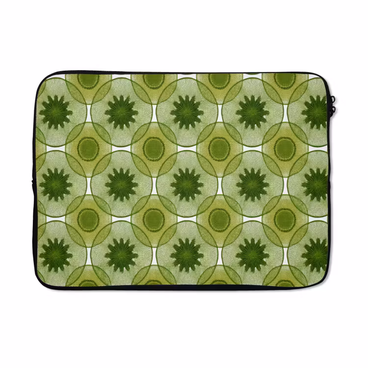 Laptophoes - Cirkels - Patroon - Groen — 5