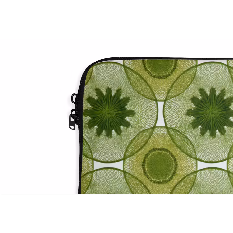 Laptophoes - Cirkels - Patroon - Groen — 6