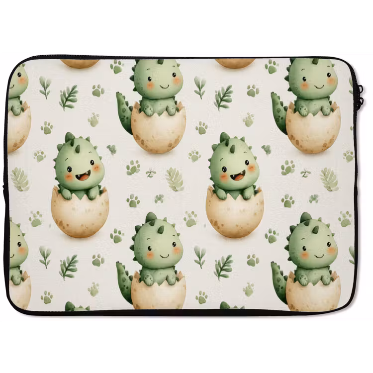 Laptophoes - Dino - Eieren - Groen — 1