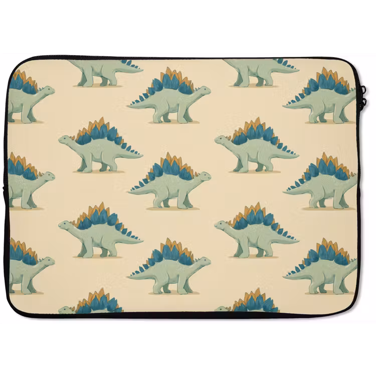 Laptophoes - Dino - Patroon - Groen — 1