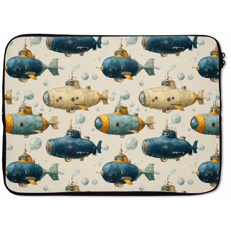 Laptophoes - Duikboot - Fantasie - Kleurrijk — 1