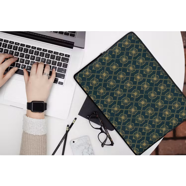 Laptophoes - Geometrisch - Elegant - Groen — 3