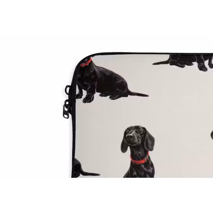 Laptophoes - Hond - Patroon - Zwart — 6