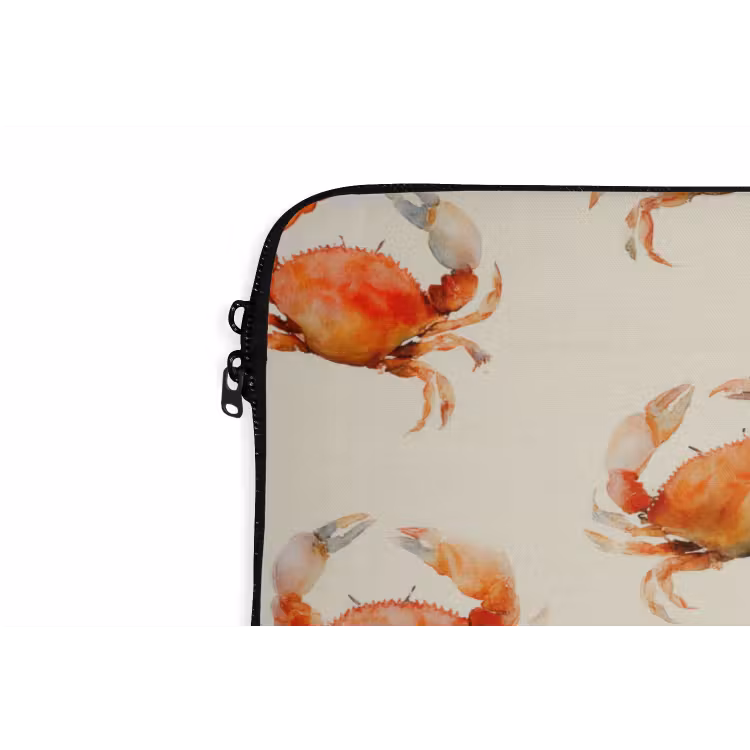 Laptophoes - Krabben - Patroon - Oranje — 6