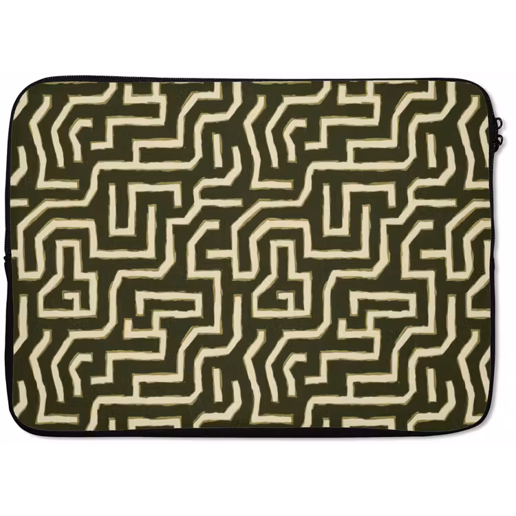 Laptophoes - Lijnen - Abstract - Groen — 1