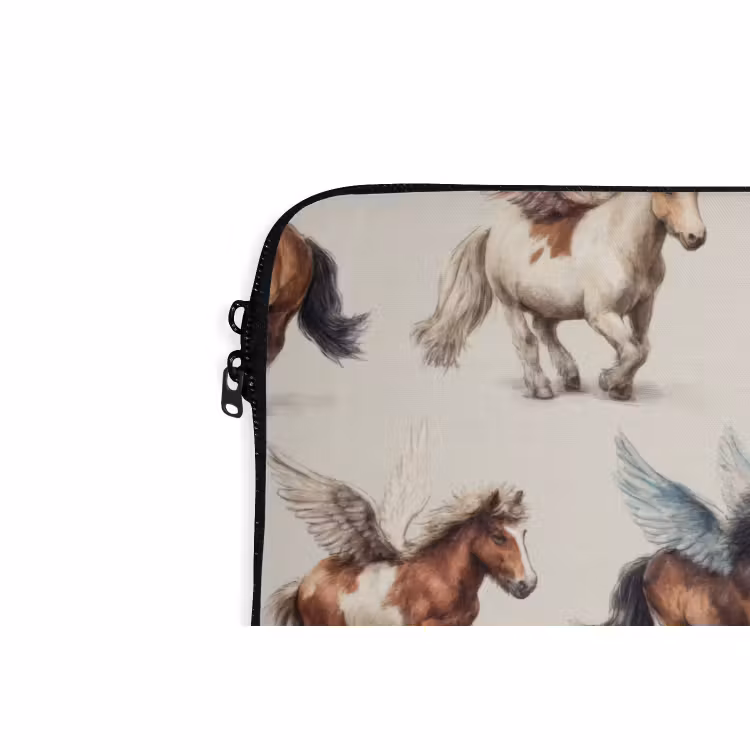 Laptophoes - Paarden - Vleugels - Kleurrijk — 6