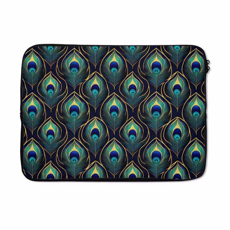 Laptophoes - Pauw - Veren - Groen — 5