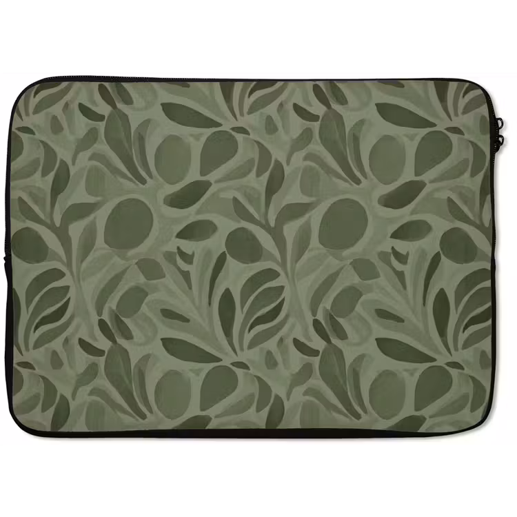 Laptophoes - Sereen - Bladeren - Groen — 1