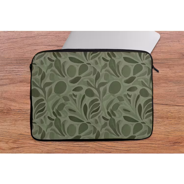 Laptophoes - Sereen - Bladeren - Groen — 2