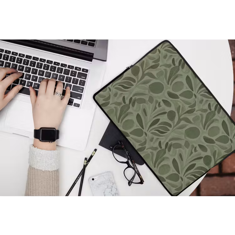 Laptophoes - Sereen - Bladeren - Groen — 3