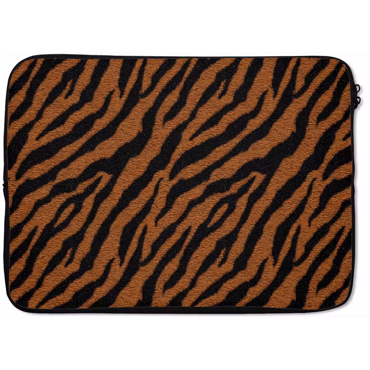 Laptophoes - Tijger - Zwart - Vacht — 1