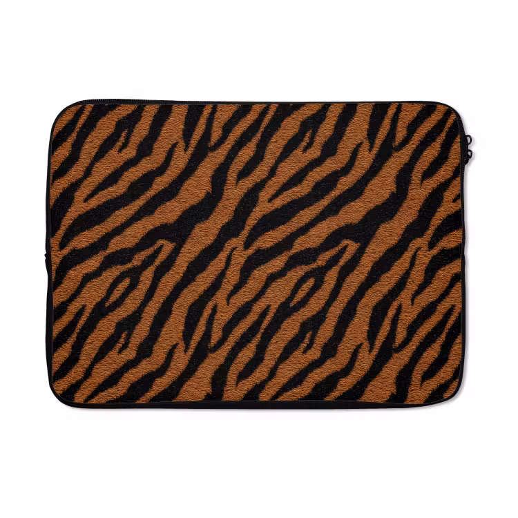 Laptophoes - Tijger - Zwart - Vacht — 5
