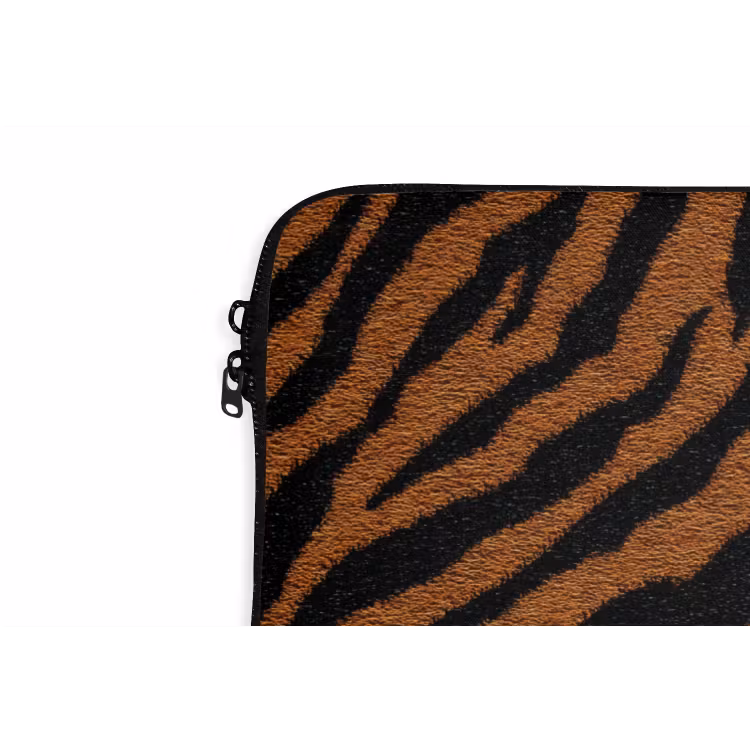 Laptophoes - Tijger - Zwart - Vacht — 6