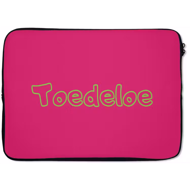 Laptophoes - Toedeloe - Groen - Roze — 1