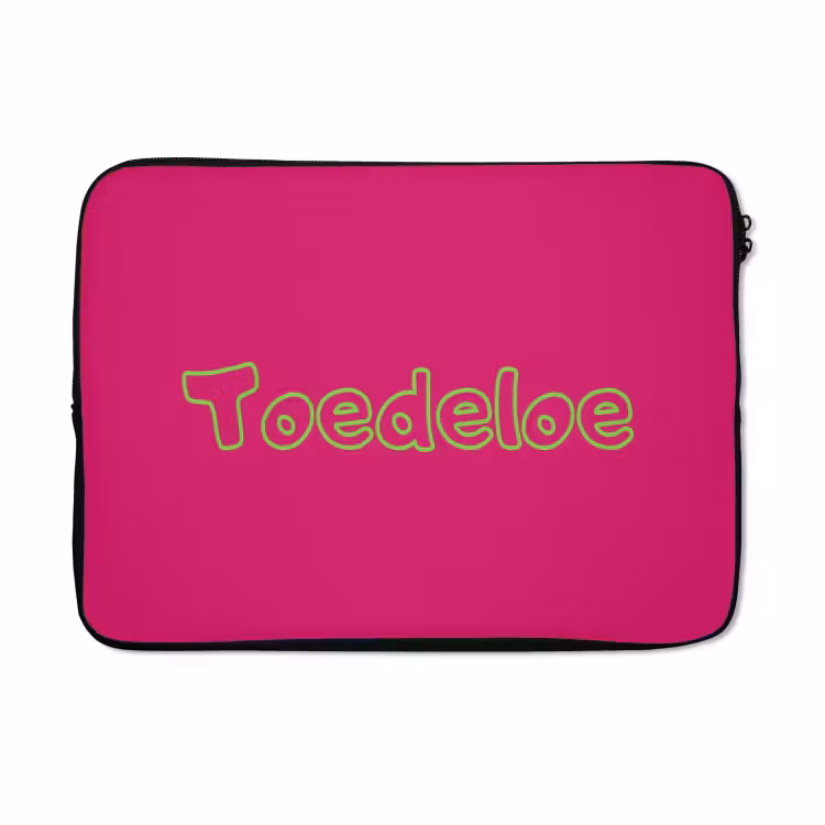 Laptophoes - Toedeloe - Groen - Roze — 5