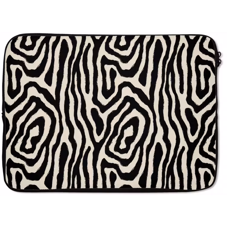 Laptophoes - Zebra - Zwart - Abstract — 1