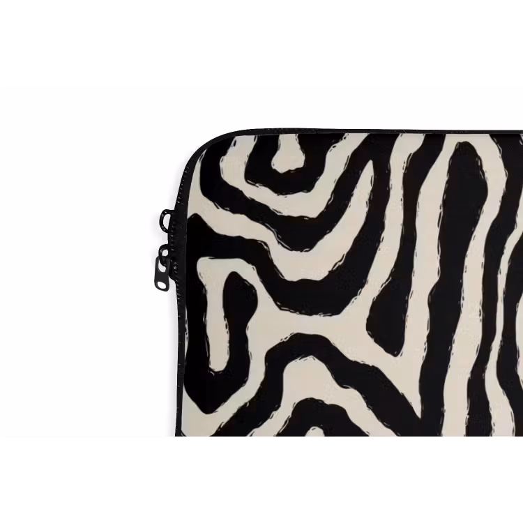 Laptophoes - Zebra - Zwart - Abstract — 6