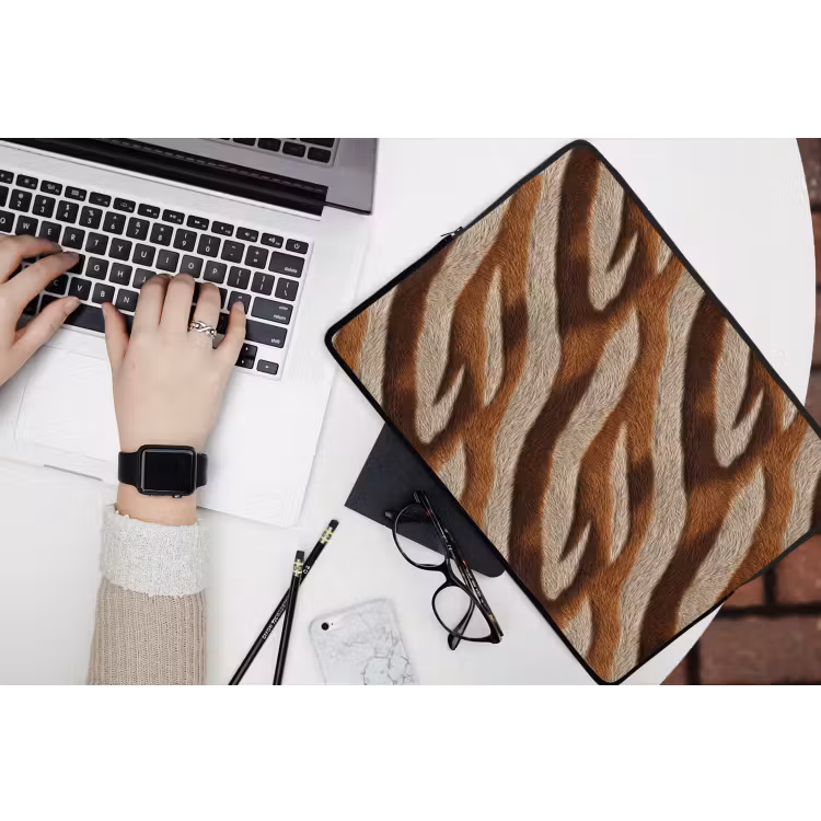 Laptophoes - Zebra - Bruin - Patroon — 3