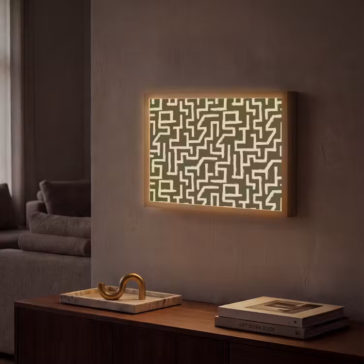 Lightbox - Wandlamp - Abstract - Lijnen - Groen — 2
