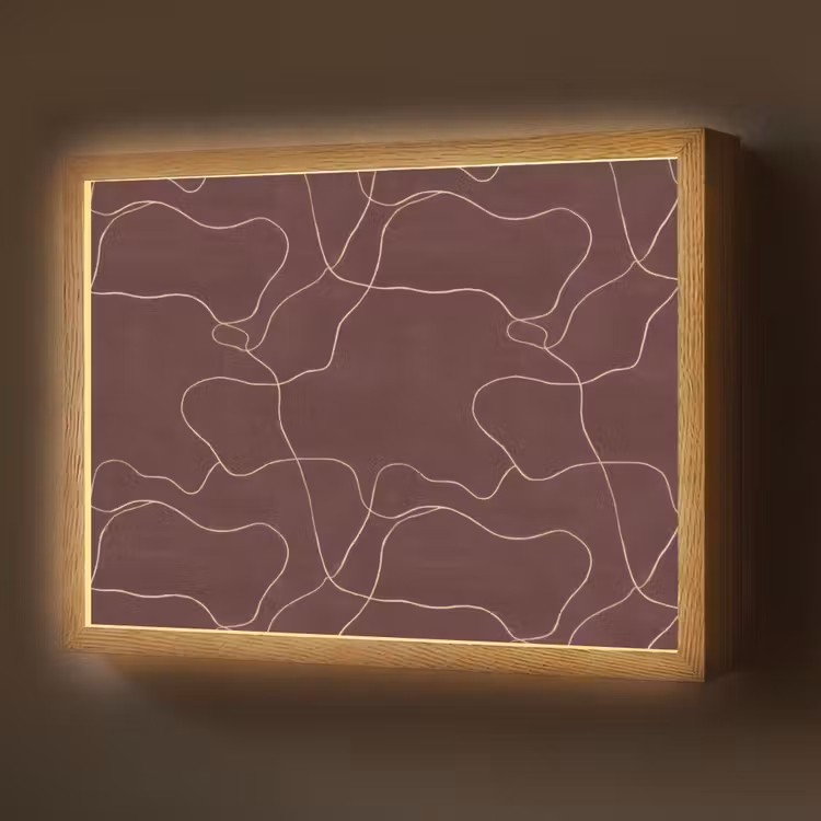 Lightbox - Wandlamp - Abstract - Modern - Bruin — 1