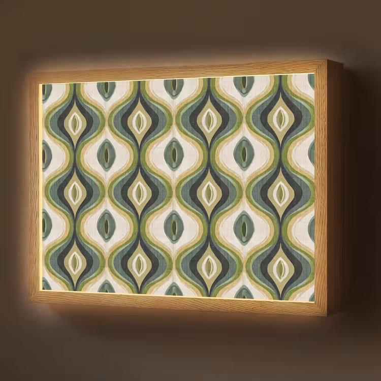 Lightbox - Wandlamp - Abstract - Ritmisch - Groen — 1