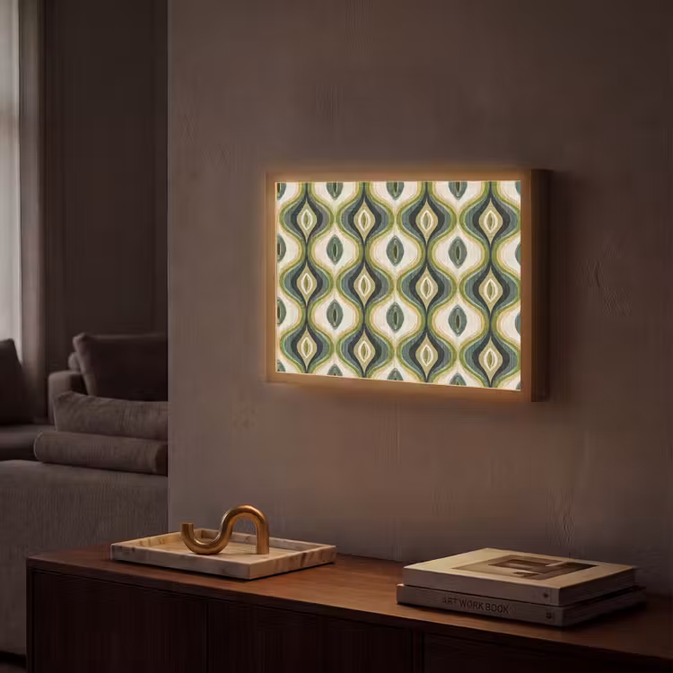 Lightbox - Wandlamp - Abstract - Ritmisch - Groen — 2