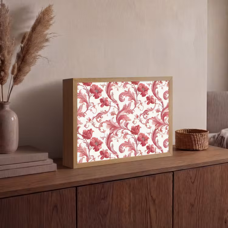 Lightbox - Wandlamp - Barok - Patroon - Rood — 4