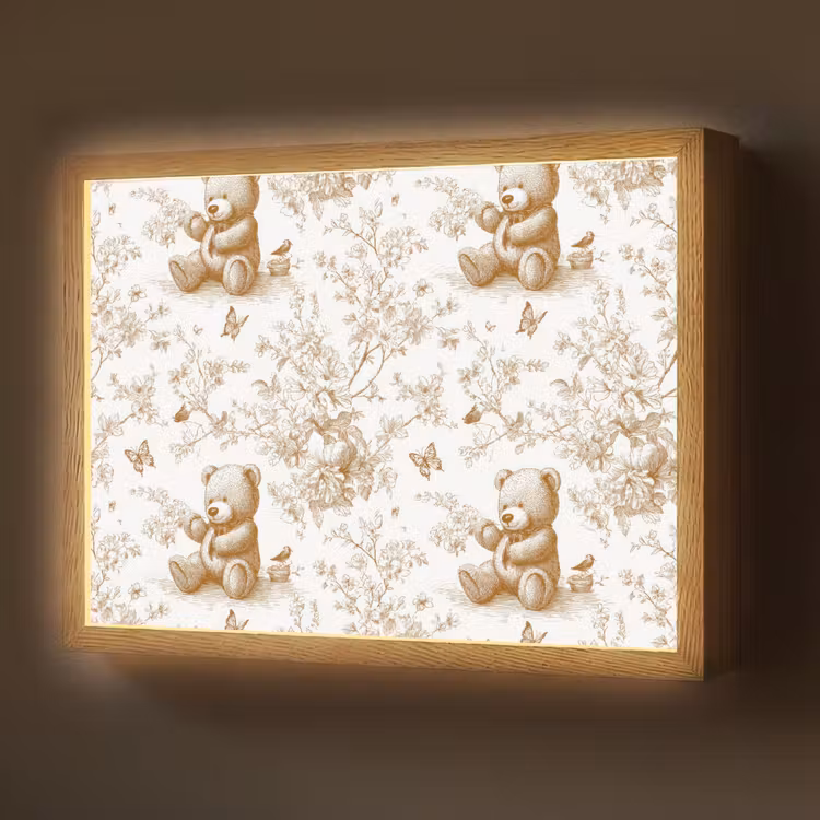 Lightbox - Wandlamp - Beer - Tijdloos - Bruin — 1