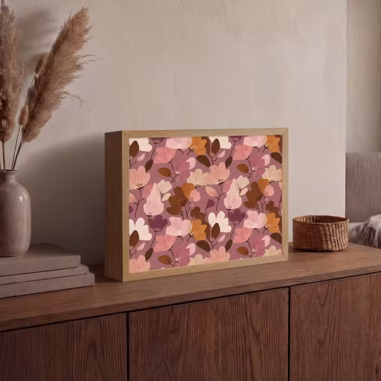 Lightbox - Wandlamp - Bloem - Patroon - Roze — 4