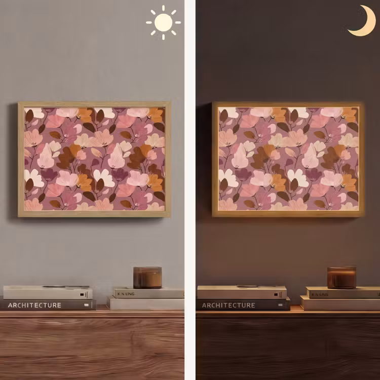 Lightbox - Wandlamp - Bloem - Patroon - Roze — 6