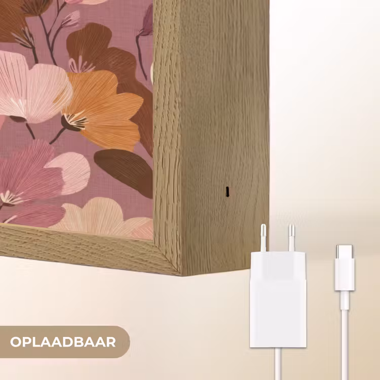 Lightbox - Wandlamp - Bloem - Patroon - Roze — 7