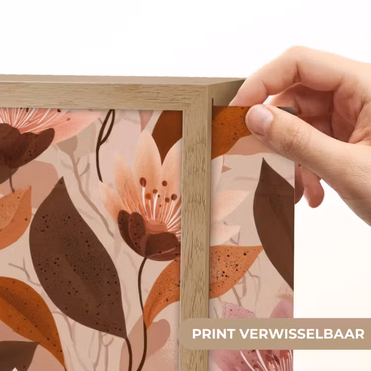 Lightbox - Wandlamp - Bloemen - Bladeren - Bruin — 5
