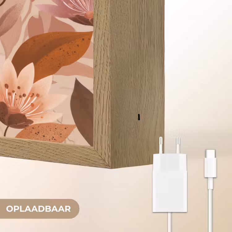 Lightbox - Wandlamp - Bloemen - Bladeren - Bruin — 7