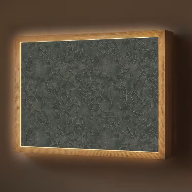 Lightbox - Wandlamp - Bloemen - Lijnen - Groen — 1
