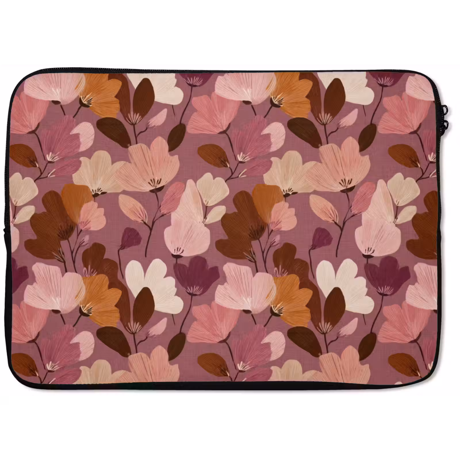 Laptophoes - Bloem - Patroon - Roze — 1