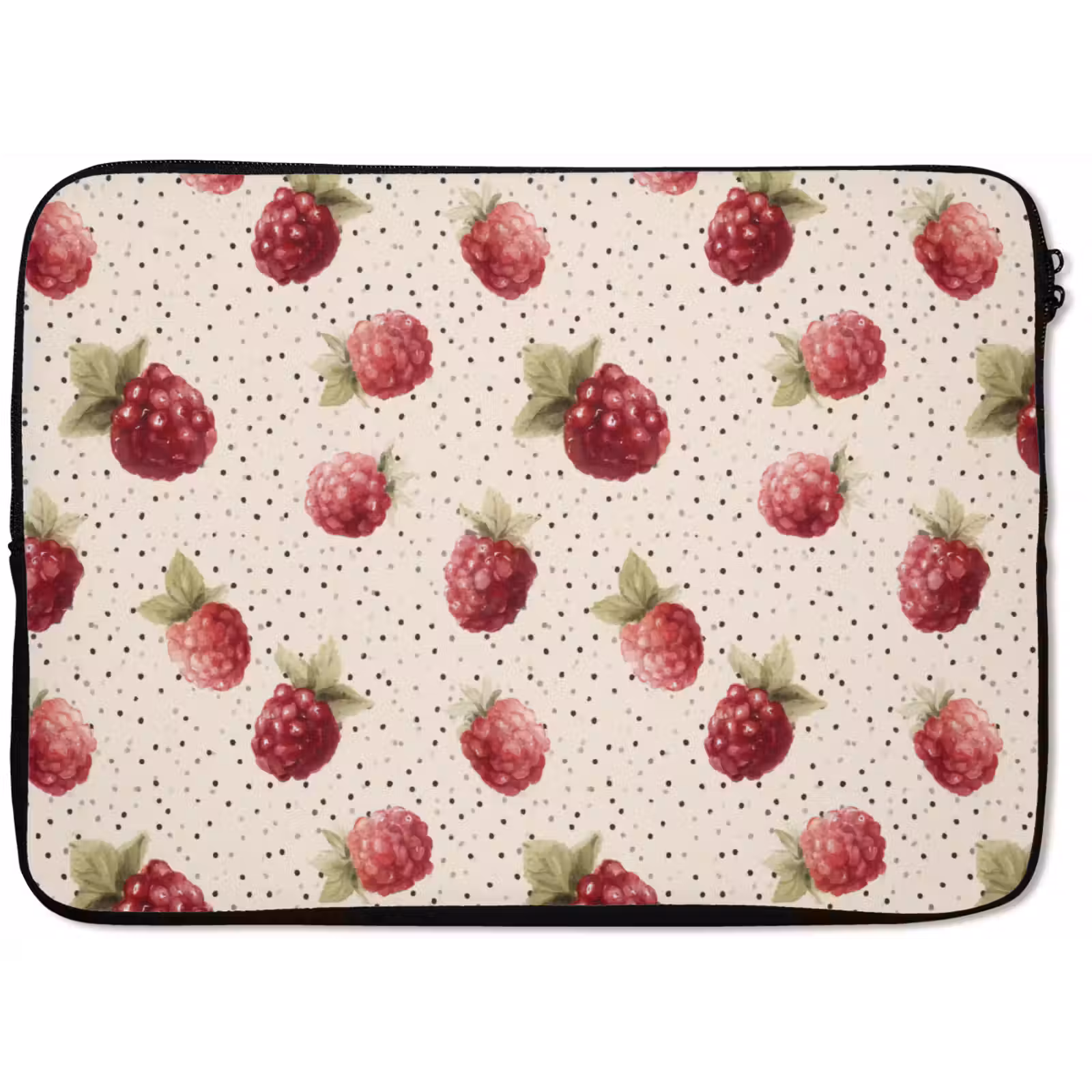 Laptophoes - Framboos - Stippen - Rood — 1