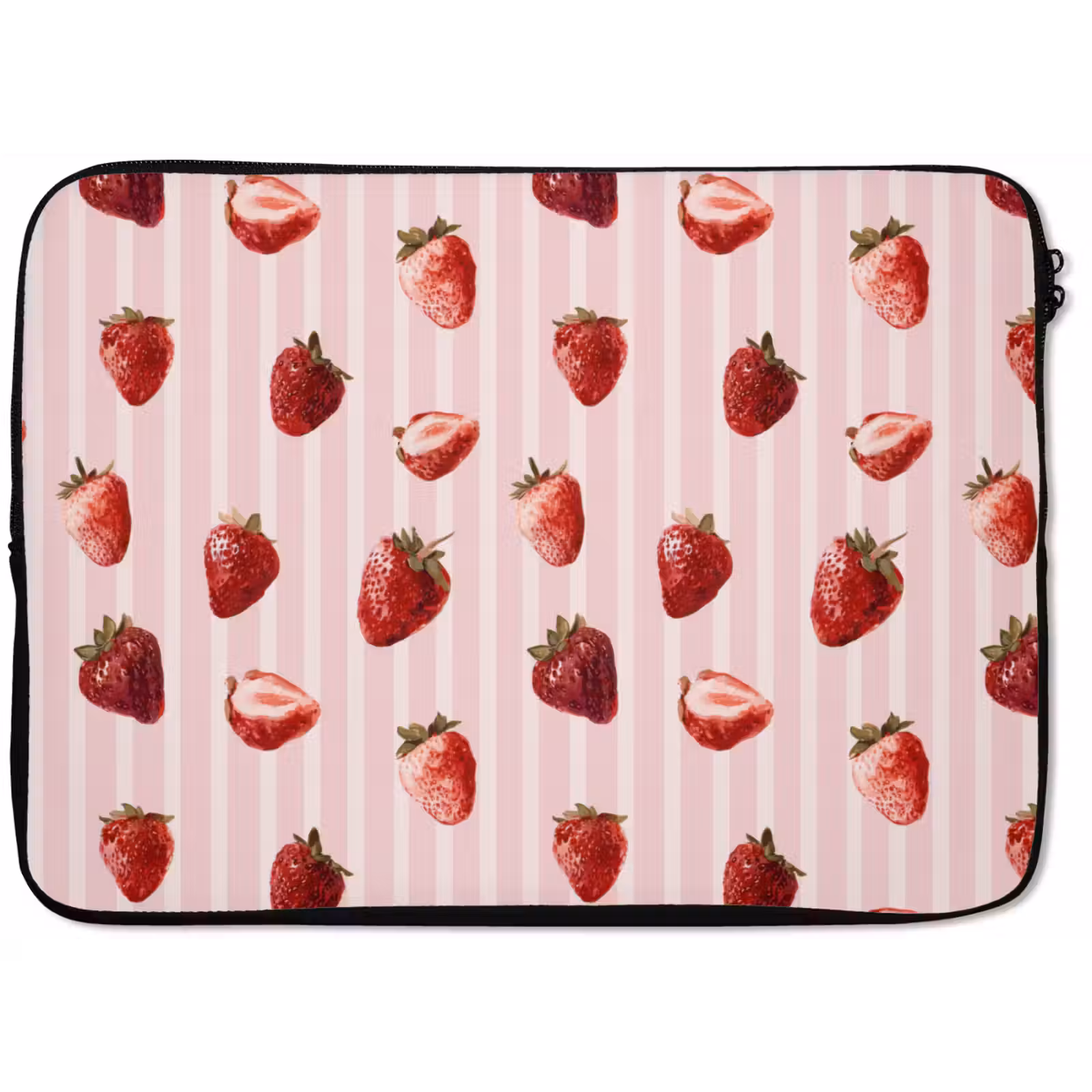 Laptophoes - Strepen - Aardbei - Roze — 1