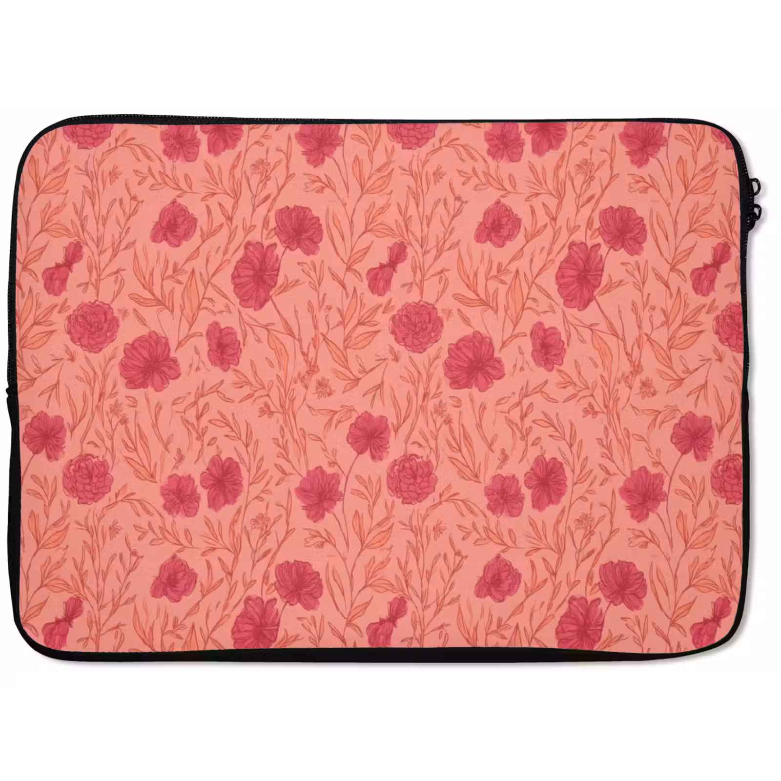 Laptophoes - Weidebloemen - Romantisch - Roze — 1