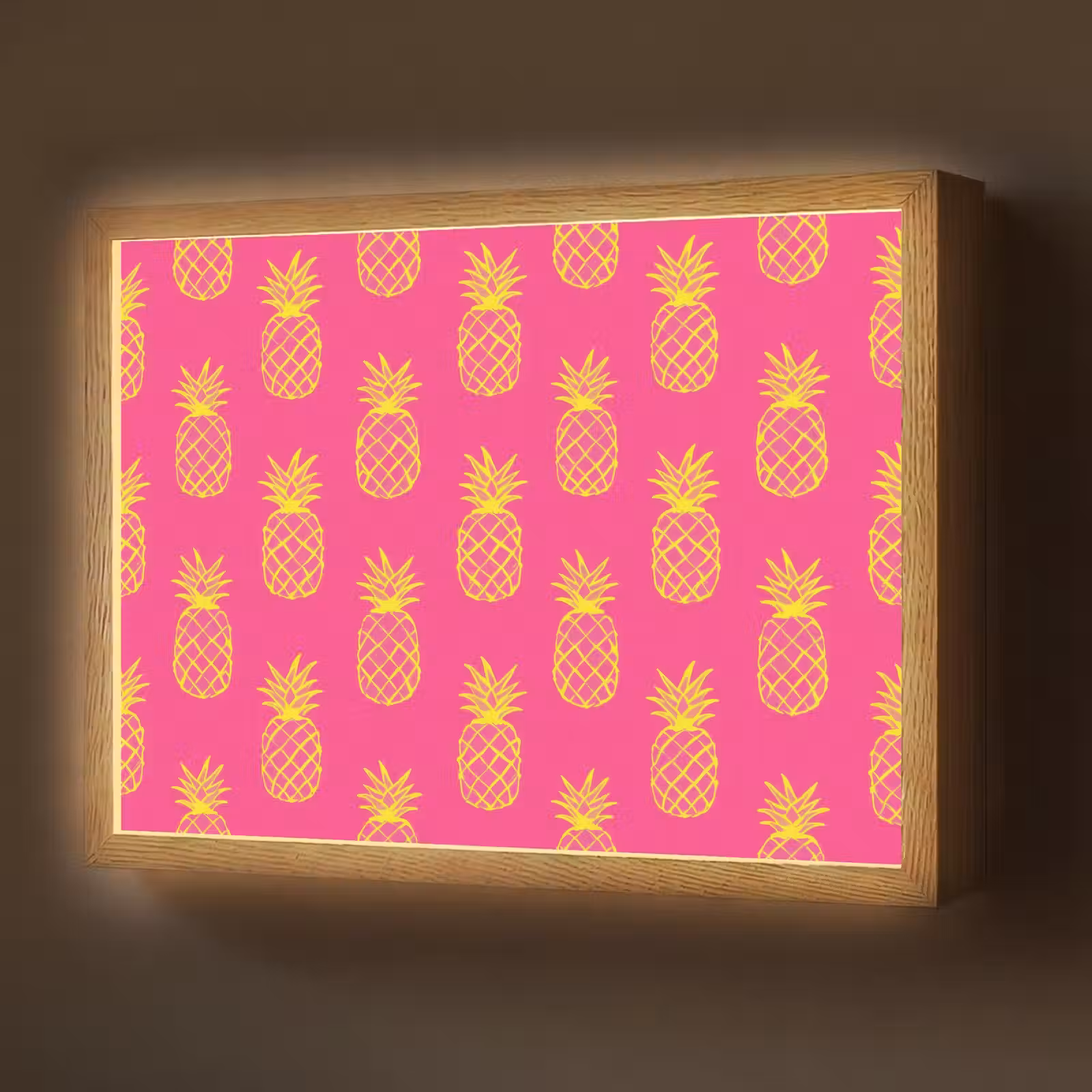 Lightbox - Wandlamp - Ananas - Trendy - Roze — 1