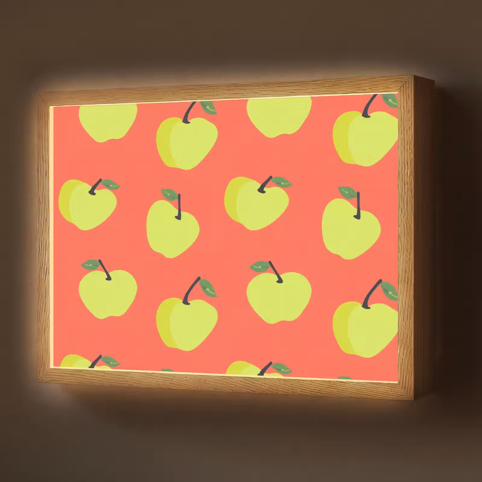 Lightbox - Wandlamp - Appels - Modern - Groen — 1
